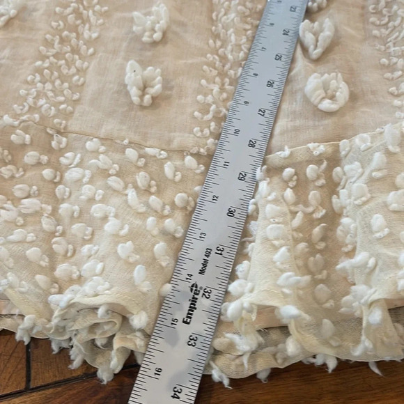 Macaron beige ivory sheer dress size Large - Picture 15 of 16